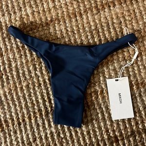 MIKOH Praia Modern Skimpy Side Bottom in Drop Off Blue NWT